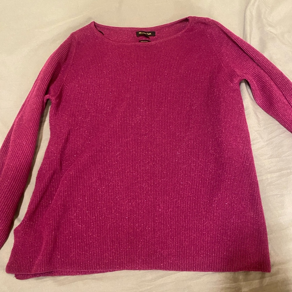 Massimo Dutti pink knit sweater (XS)